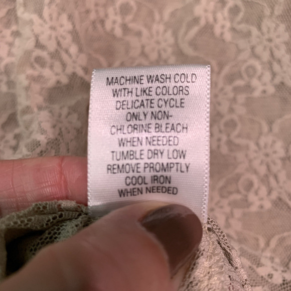 Apt 9 Womens Y2K Sheer Lace Babydoll Top Sz 1X Ivory Boho Romantic Victorian - Picture 10 of 12